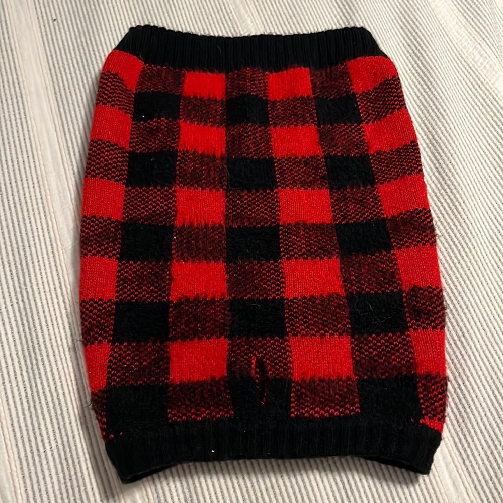 Buffalo Check Dog Sweater - Never worn